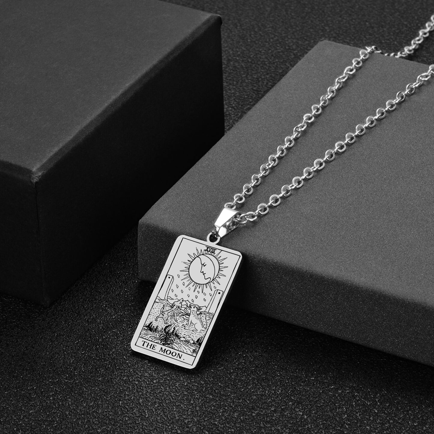 Moon Tarot Card Necklace